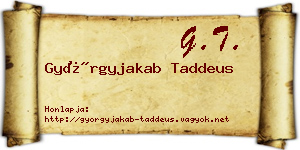 Györgyjakab Taddeus névjegykártya